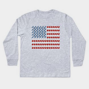 U.S. Flag of Birds Kids Long Sleeve T-Shirt